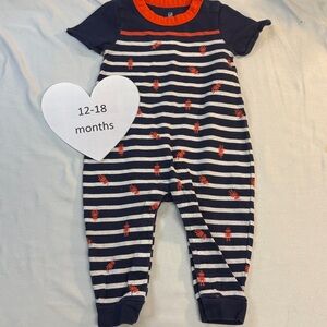 GAP - short sleeve robot romper/jumpsuit/one piece outfit. 12-18 mo